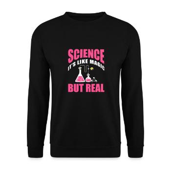 Biology Biologist Children Biology - Unisex Sweatshirt - black - Front - Alina (178cm) & Michal (187cm)