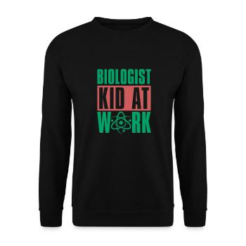 Biology Biologist Children Biology - Unisex Sweatshirt - black - Front - Alina (178cm) & Michal (187cm)