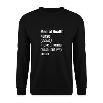 Krankenschwester - Unisex Pullover - Schwarz - Vorne - Alina (178cm) & Michal (187cm)