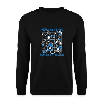 Krankenschwester - Unisex Pullover - Schwarz - Vorne - Alina (178cm) & Michal (187cm)