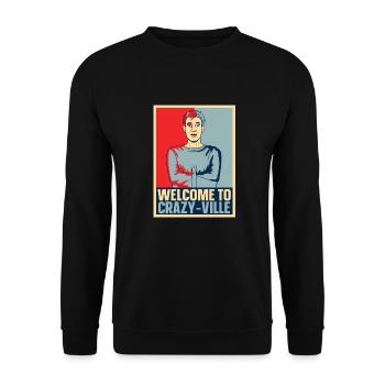 Krankenschwester - Unisex Pullover - Schwarz - Vorne - Alina (178cm) & Michal (187cm)