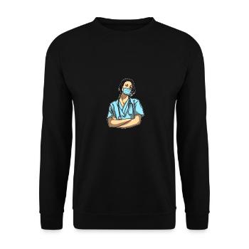 Infirmier - Sweat-shirt Unisexe - noir - Devant - Alina (178cm) & Michal (187cm)