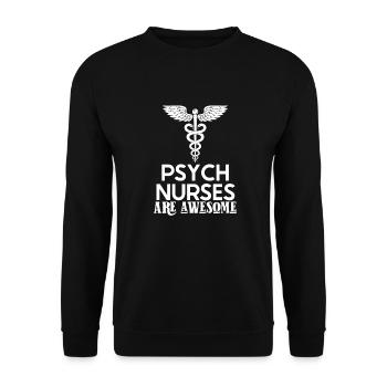 Krankenschwester - Unisex Pullover - Schwarz - Vorne - Alina (178cm) & Michal (187cm)