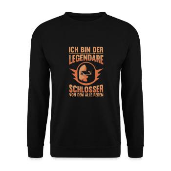Schmied Metallbauer Schlosser - Unisex Pullover - Schwarz - Vorne - Alina (178cm) & Michal (187cm)