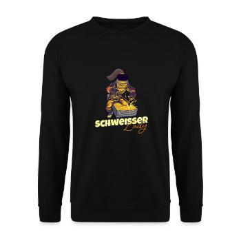 Schmied Metallbauer Schlosser - Unisex Pullover - Schwarz - Vorne - Alina (178cm) & Michal (187cm)