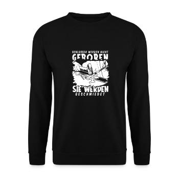 Schmied Metallbauer Schlosser - Unisex Pullover - Schwarz - Vorne - Alina (178cm) & Michal (187cm)