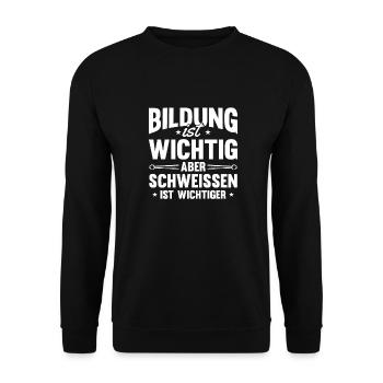Schmied Metallbauer Schlosser - Unisex Pullover - Schwarz - Vorne - Alina (178cm) & Michal (187cm)