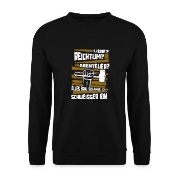 Schmied Metallbauer Schlosser - Unisex Pullover - Schwarz - Vorne - Alina (178cm) & Michal (187cm)