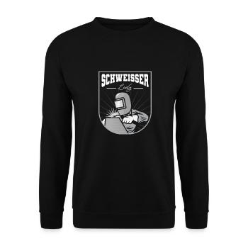 Schmied Metallbauer Schlosser - Unisex Pullover - Schwarz - Vorne - Alina (178cm) & Michal (187cm)