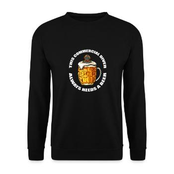 Diving Divers Commercial Diving - Unisex Sweatshirt - black - Front - Alina (178cm) & Michal (187cm)