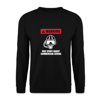 Diving Divers Commercial Diving - Unisex Sweatshirt - black - Front - Alina (178cm) & Michal (187cm)