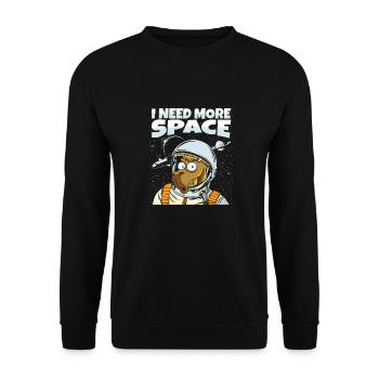 Camel Astronaut I Need More Space - Unisex Sweatshirt - black - Front - Alina (178cm) & Michal (187cm)