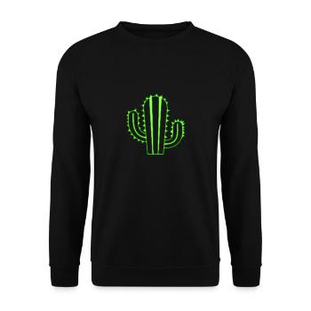 Jardin de cactus - Sweat-shirt Unisexe - noir - Devant - Alina (178cm) & Michal (187cm)
