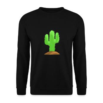 Jardin de cactus - Sweat-shirt Unisexe - noir - Devant - Alina (178cm) & Michal (187cm)