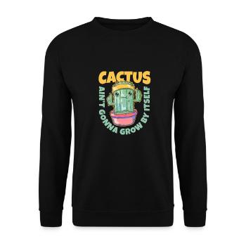 Jardin de cactus - Sweat-shirt Unisexe - noir - Devant - Alina (178cm) & Michal (187cm)