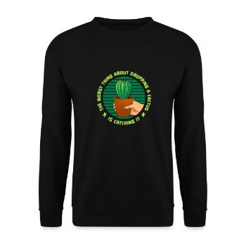 Jardin de cactus - Sweat-shirt Unisexe - noir - Devant - Alina (178cm) & Michal (187cm)