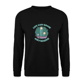 Jardin de cactus - Sweat-shirt Unisexe - noir - Devant - Alina (178cm) & Michal (187cm)