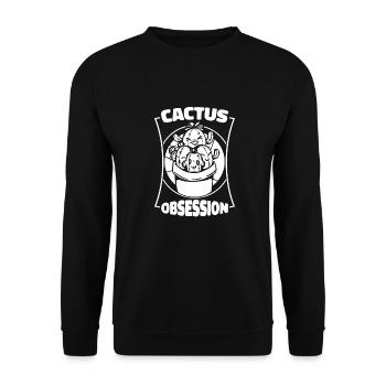 Kaktus Garten Kaktus - Unisex Pullover - Schwarz - Vorne - Alina (178cm) & Michal (187cm)