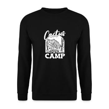 Kaktus Garten Kaktus - Unisex Pullover - Schwarz - Vorne - Alina (178cm) & Michal (187cm)
