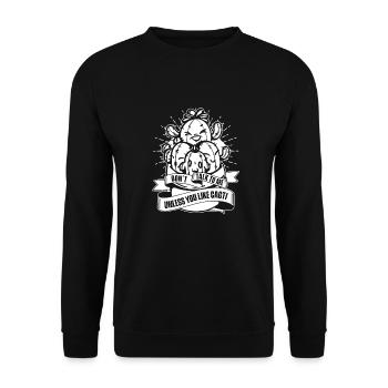 Kaktus Garten Kaktus - Unisex Pullover - Schwarz - Vorne - Alina (178cm) & Michal (187cm)