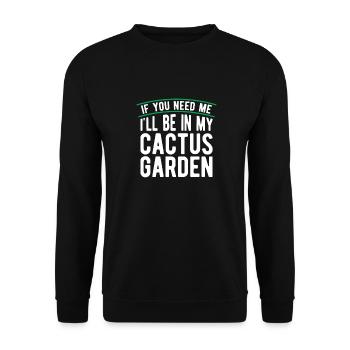 Kaktus Garten Kaktus - Unisex Pullover - Schwarz - Vorne - Alina (178cm) & Michal (187cm)
