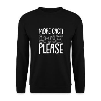 Kaktus Garten Kaktus - Unisex Pullover - Schwarz - Vorne - Alina (178cm) & Michal (187cm)