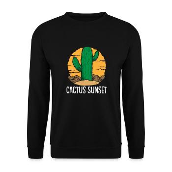 Kaktus Garten Kaktus - Unisex Pullover - Schwarz - Vorne - Alina (178cm) & Michal (187cm)