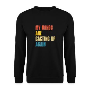 Kaktus Garten Kaktus - Unisex Pullover - Schwarz - Vorne - Alina (178cm) & Michal (187cm)
