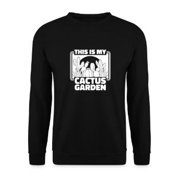 Kaktus Garten Kaktus - Unisex Pullover - Schwarz - Vorne - Alina (178cm) & Michal (187cm)