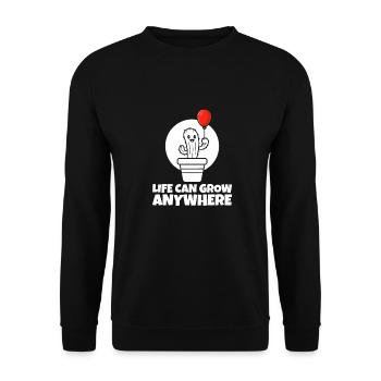 Kaktus Garten Kaktus - Unisex Pullover - Schwarz - Vorne - Alina (178cm) & Michal (187cm)