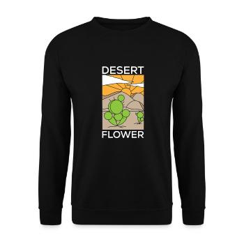 Kaktus Garten Kaktus - Unisex Pullover - Schwarz - Vorne - Alina (178cm) & Michal (187cm)