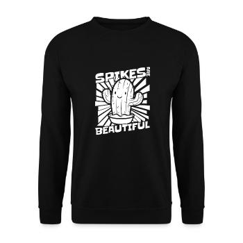 Kaktus Garten Kaktus - Unisex Pullover - Schwarz - Vorne - Alina (178cm) & Michal (187cm)