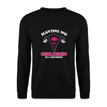Hysterektomie Hysterektomie - Unisex Pullover - Schwarz - Vorne - Alina (178cm) & Michal (187cm)