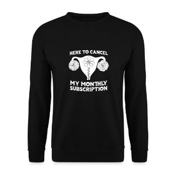 Hysterektomie Komisch - Unisex Pullover - Schwarz - Vorne - Alina (178cm) & Michal (187cm)