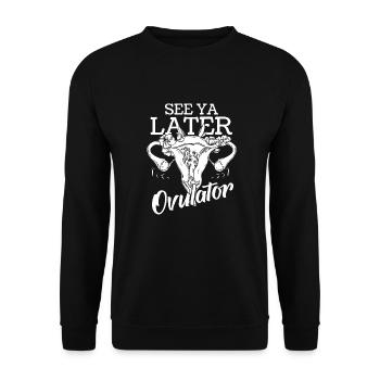 Hysterektomie Hysterektomie - Unisex Pullover - Schwarz - Vorne - Alina (178cm) & Michal (187cm)