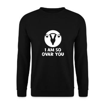 Hysterektomie Hysterektomie - Unisex Pullover - Schwarz - Vorne - Alina (178cm) & Michal (187cm)