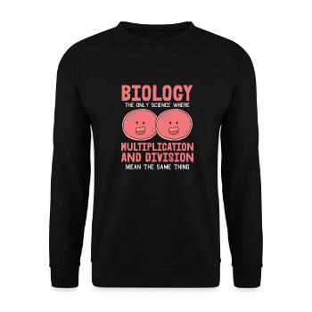 Biology Biologist Funny Biology Major - Unisex Sweatshirt - black - Front - Alina (178cm) & Michal (187cm)