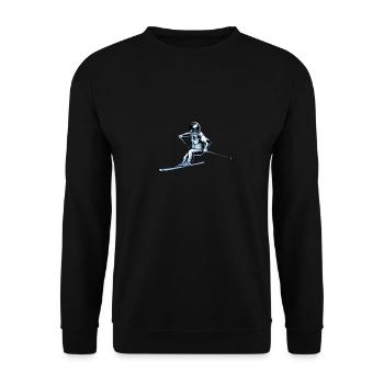 Skiing Apres Ski Astronaut - Sweat-shirt Unisexe - noir - Devant - Alina (178cm) & Michal (187cm)