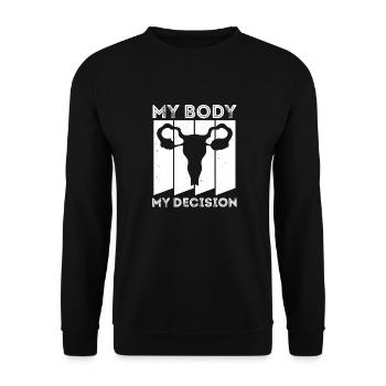 Hysterektomie - Unisex Pullover - Schwarz - Vorne - Alina (178cm) & Michal (187cm)