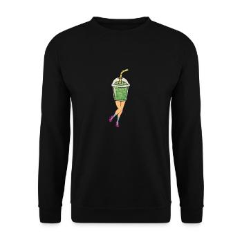 Smoothie vintage - Unisex Sweatshirt - black - Front - Alina (178cm) & Michal (187cm)
