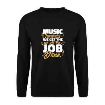 Professeur de musique Professeur de musique Partitions - Sweat-shirt Unisexe - noir - Devant - Alina (178cm) & Michal (187cm)