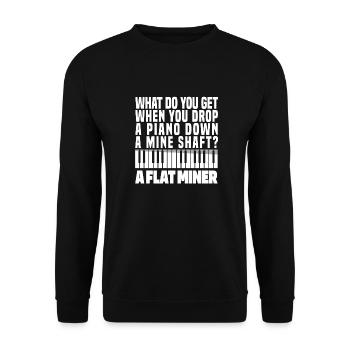 Professeur de musique Professeur de musique Professeur de musique - Sweat-shirt Unisexe - noir - Devant - Alina (178cm) & Michal (187cm)