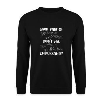 Musiklehrer Musik Lehrer Musiknoten - Unisex Pullover - Schwarz - Vorne - Alina (178cm) & Michal (187cm)