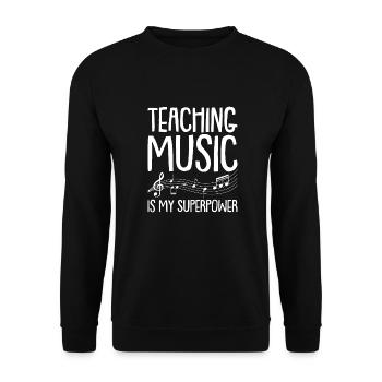 Professeurs de musique Professeurs de musique Partitions Professeurs de musique - Sweat-shirt Unisexe - noir - Devant - Alina (178cm) & Michal (187cm)