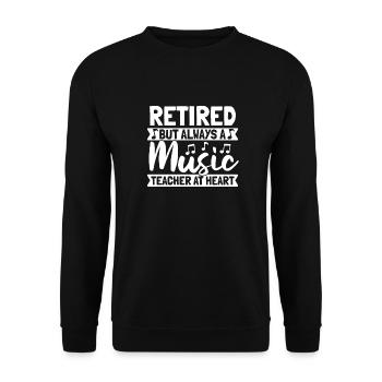 Musiklehrer Musik Lehrer Musiknoten - Unisex Pullover - Schwarz - Vorne - Alina (178cm) & Michal (187cm)