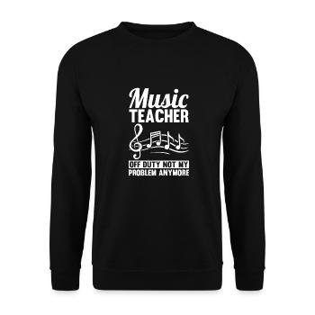 Professeurs de musique Professeurs de musique Partitions Professeurs de musique - Sweat-shirt Unisexe - noir - Devant - Alina (178cm) & Michal (187cm)
