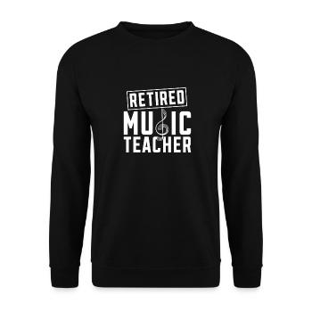 Musiklehrer Musik Lehrer Notenschlüssel - Unisex Pullover - Schwarz - Vorne - Alina (178cm) & Michal (187cm)