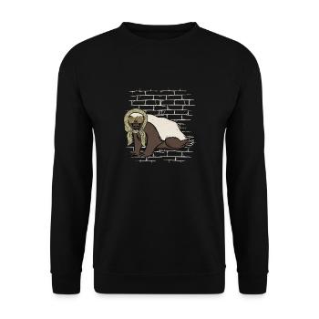 Honey Badger Ratel Lunettes de soleil avec foulard - Sweat-shirt Unisexe - noir - Devant - Alina (178cm) & Michal (187cm)