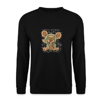 Koala Bear Sunglasses Scarf - Unisex Sweatshirt - black - Front - Alina (178cm) & Michal (187cm)