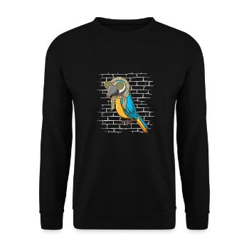 Parrot Sunglasses Scarf - Unisex Sweatshirt - black - Front - Alina (178cm) & Michal (187cm)